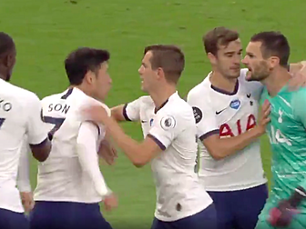 WATCH: Lloris and Son clash at...